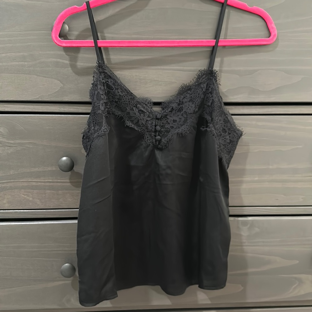 Abercrombie and fitch black silk camisole